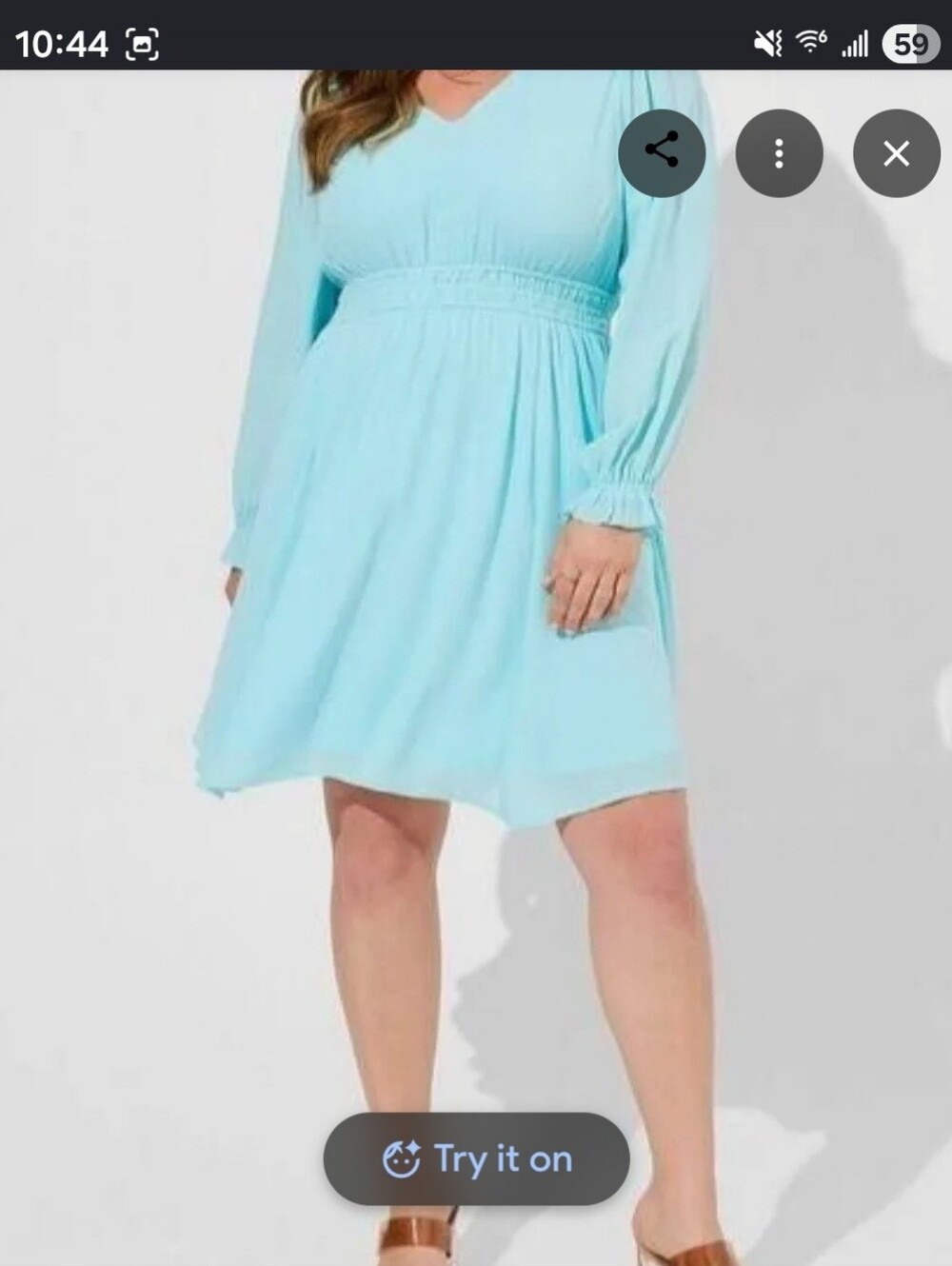 Torrid Light Blue Mini Dress with Smocked Waist